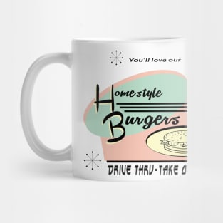 Vintage Burger Sign Mug